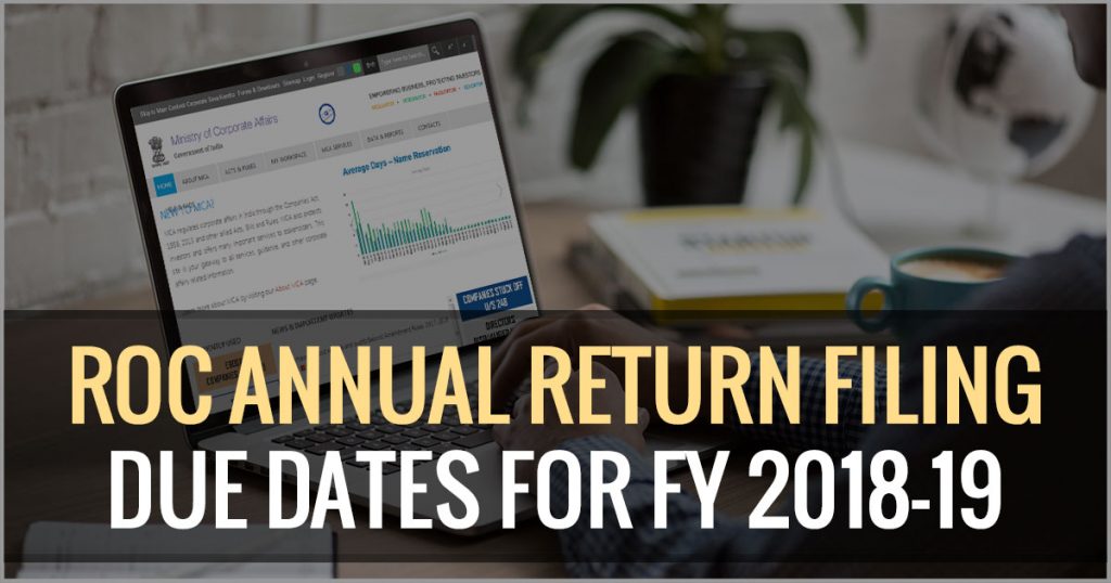 ROC Annual Return Filing Due Dates