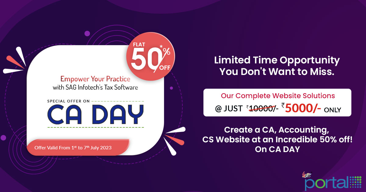 CA Day Offer: Flat 50% Discount on the Occasion of CA Day