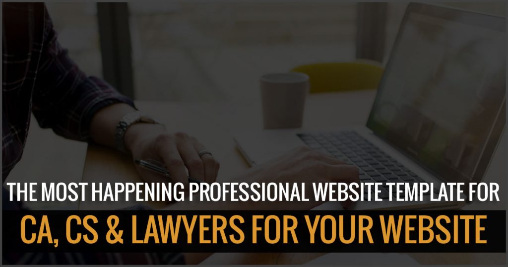 Professional Website Templates For CA, CS and Lawyer