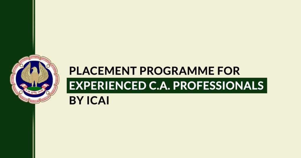 ICAI Placement Programme for CA