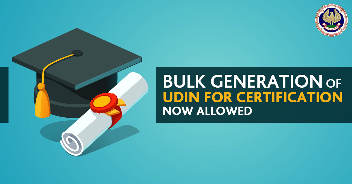 Generation of UDIN for Certification