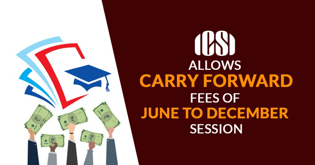 ICSI Carry Forward Fees December Session