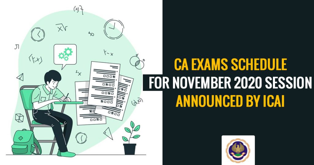 CA Exam Schedule Nov 2020