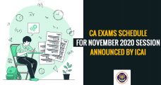 CA Exams Schedule for November 2020 Session Announced by ICAI