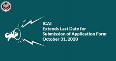 ICAI Extends Last Date for Submission of Application Form October 31, 2020