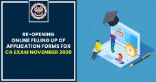 Re-opening Online Filling Up Of Application Forms For CA Exam May /June 2022