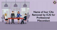 Name of four CAs Removed by ICAI for Professional Misconduct