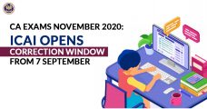 CA Exams November 2020: ICAI opens Correction Window from 7 September