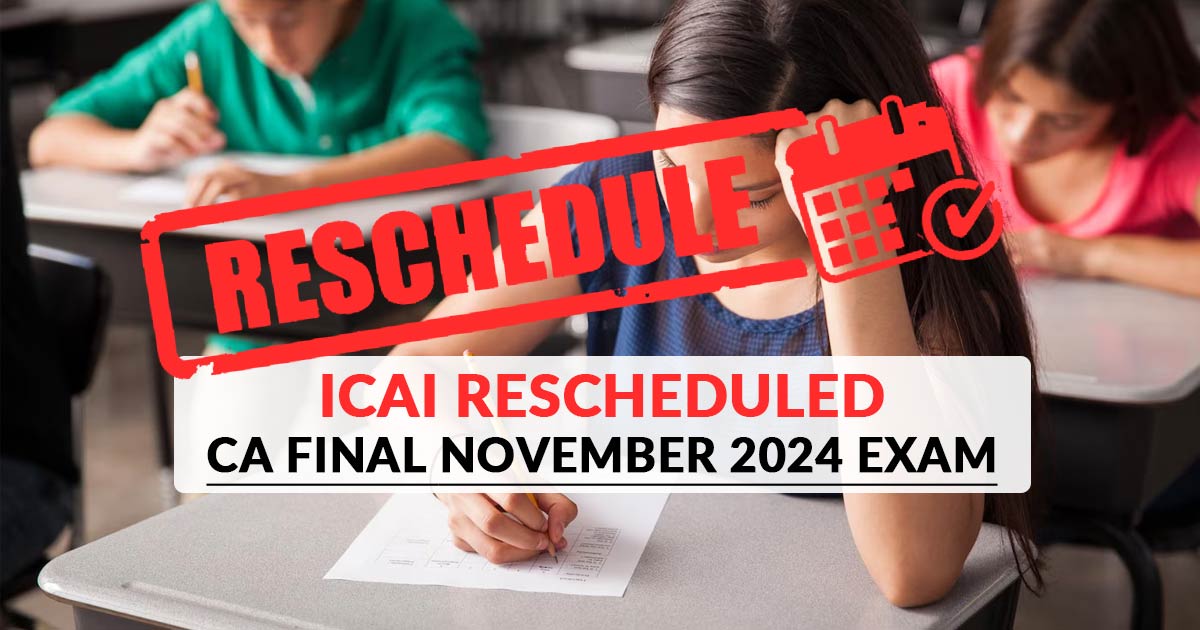 The ICAI announced schedule in modifications following attention of the students who are appearing in Chartered Accountants (CA) November 2020 ICAI examination