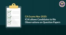 CA Exams Nov 2020: ICAI allows Candidates to File Observations on Question Papers