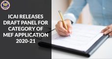 ICAI Releases Draft Panel for Category of MEF Application 2020-21