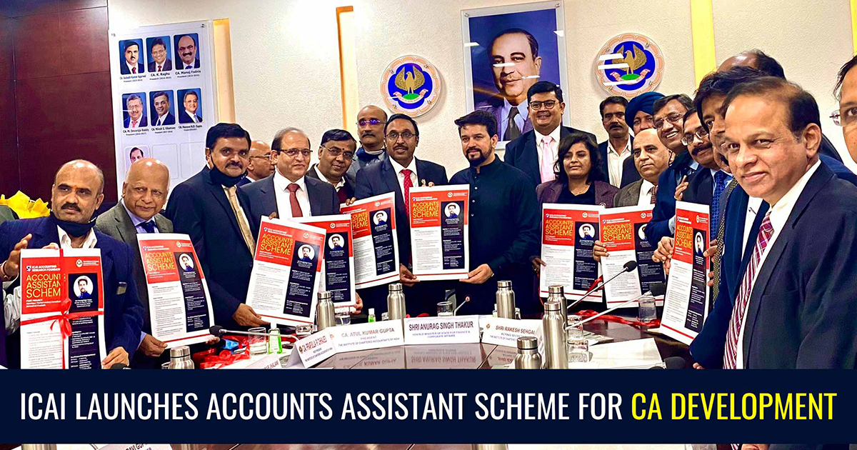 ICAI launches Accounts Assistant Scheme For CA Development