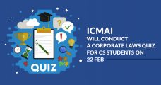 ICMAI will conduct a Corporate Laws Quiz for CS Students on 22 Feb