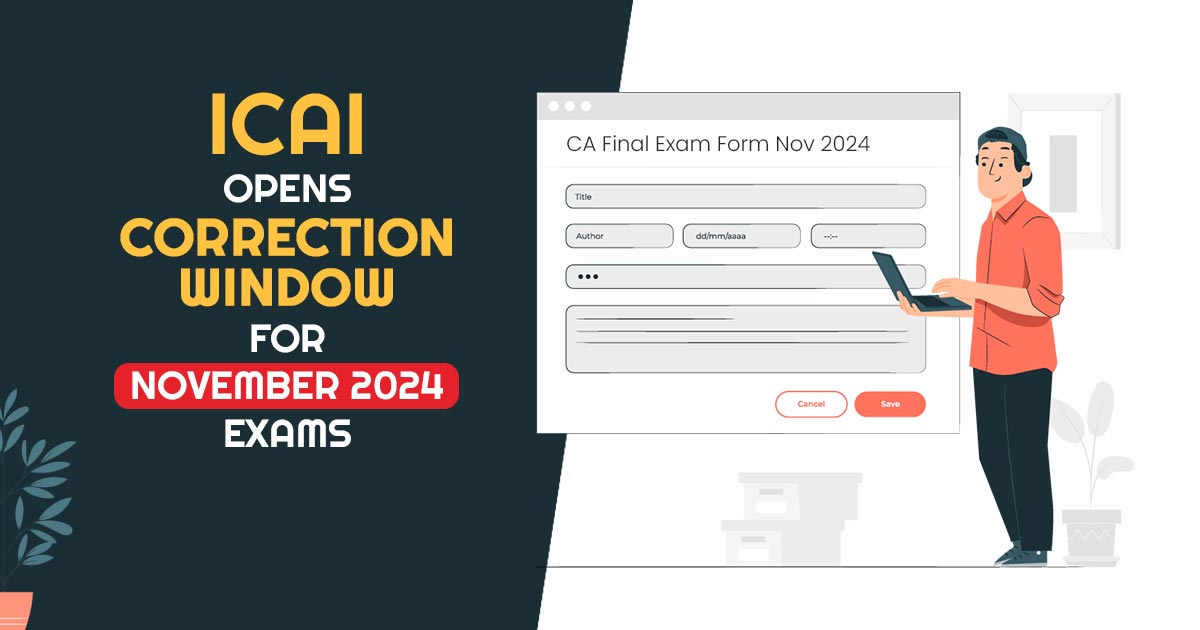 CA Exams Correction Window