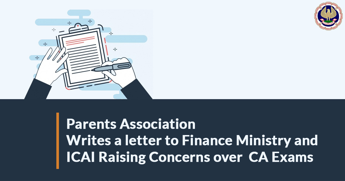 Writes a letter to Finance Ministry and ICAI Raising Concerns over CA Exams