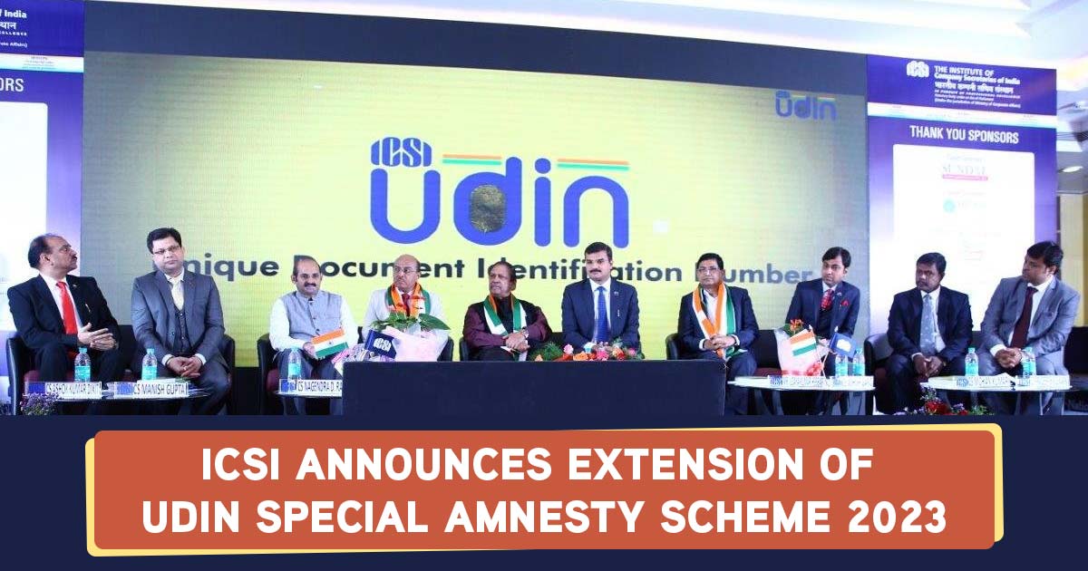 ICSI UDIN AMNESTY SCHEME, 2021