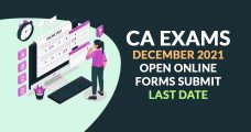 CA Exams December 2021 Open Online Forms Submit Last Date