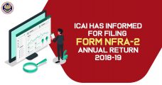ICAI has informed for filing Form NFRA-2 Annual Return