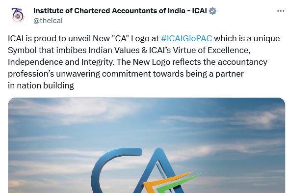 twitter New CA Logo By ICAI