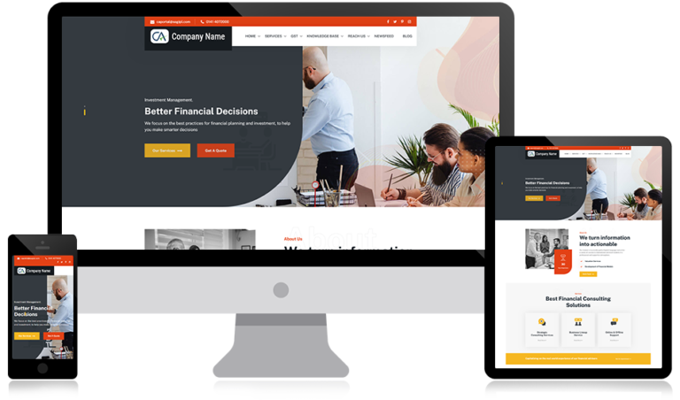 Selecting the Perfect CA Template for our Website |CA Portal