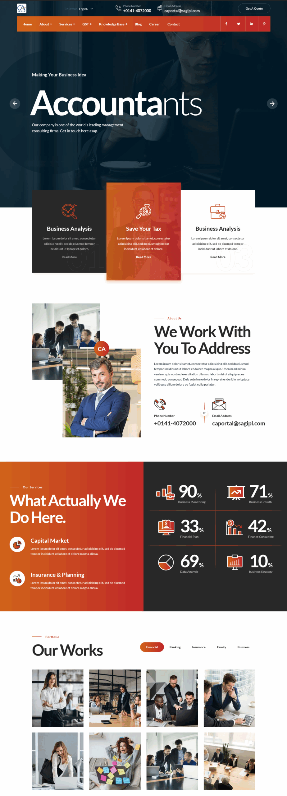 Blue and White Colour Scheme CA Theme 106