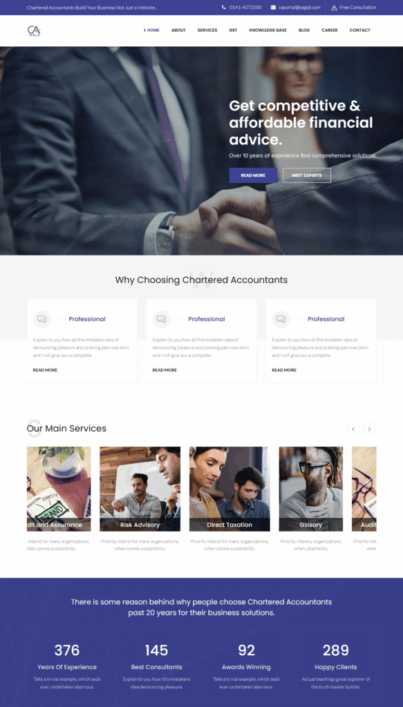 Chartered accountant website theme 107